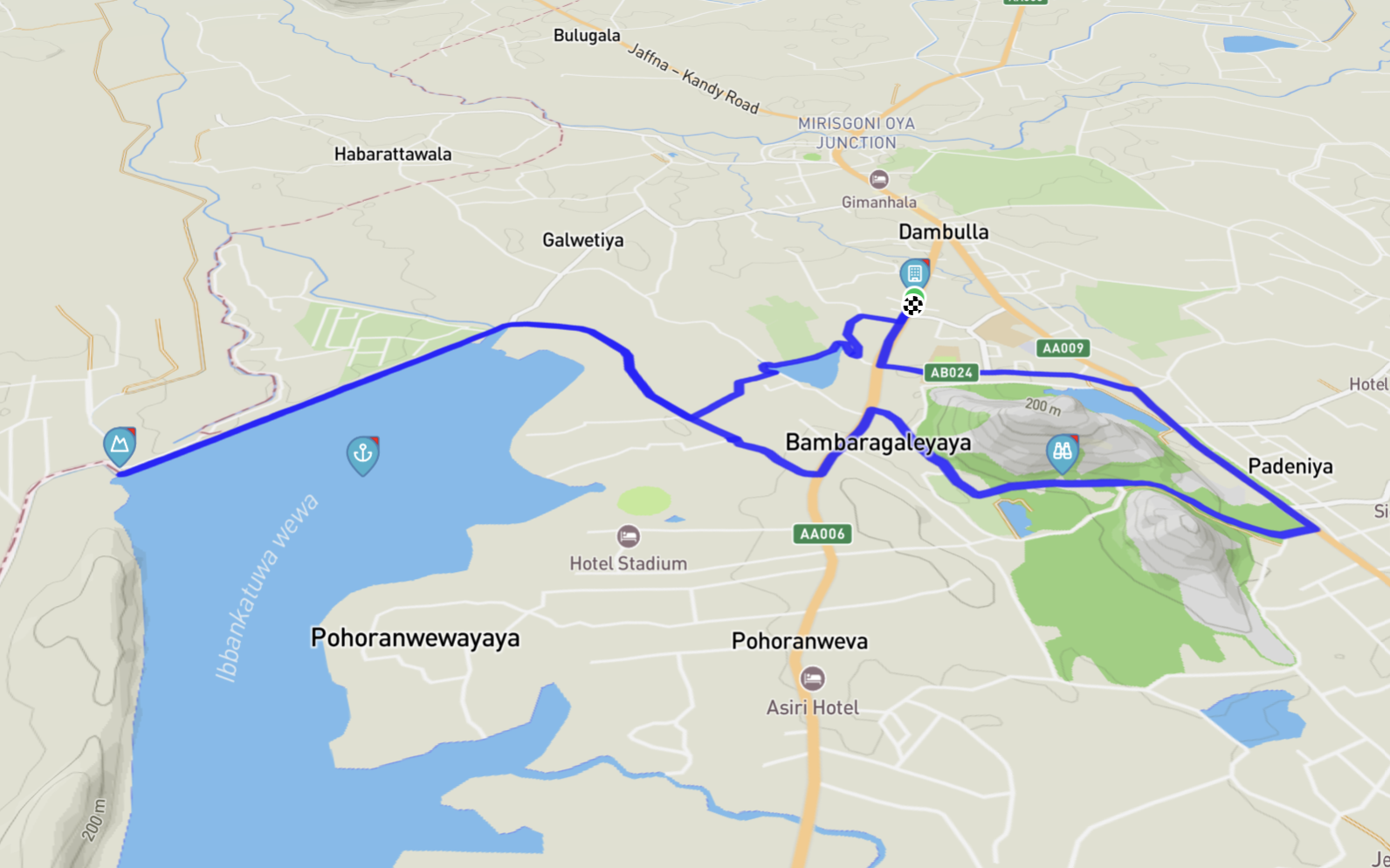 Colombo tour route map